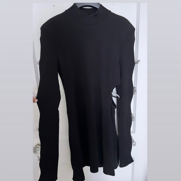 Mach & Mach Crystal Embellished Cutout Dress - Picture 2 of 10